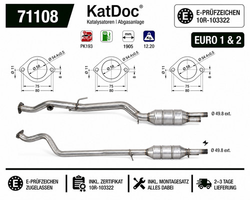 Katalysator mercedes w124 - mercedes,